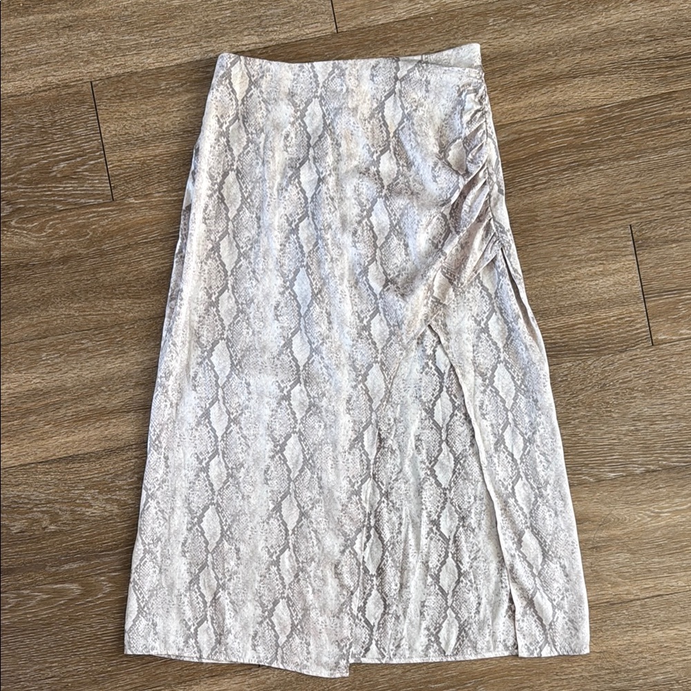 Silk Skirt - Snake Print